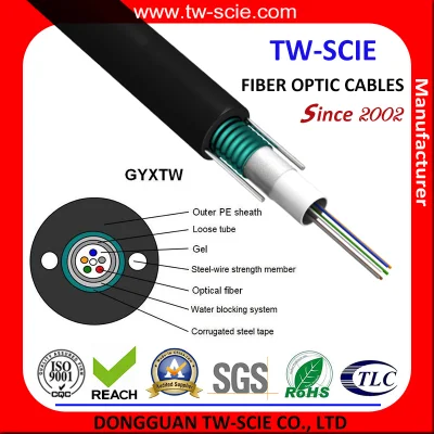 Cavo a 4 fili in fibra ottica monomodale GYTA53 per uso interrato diretto